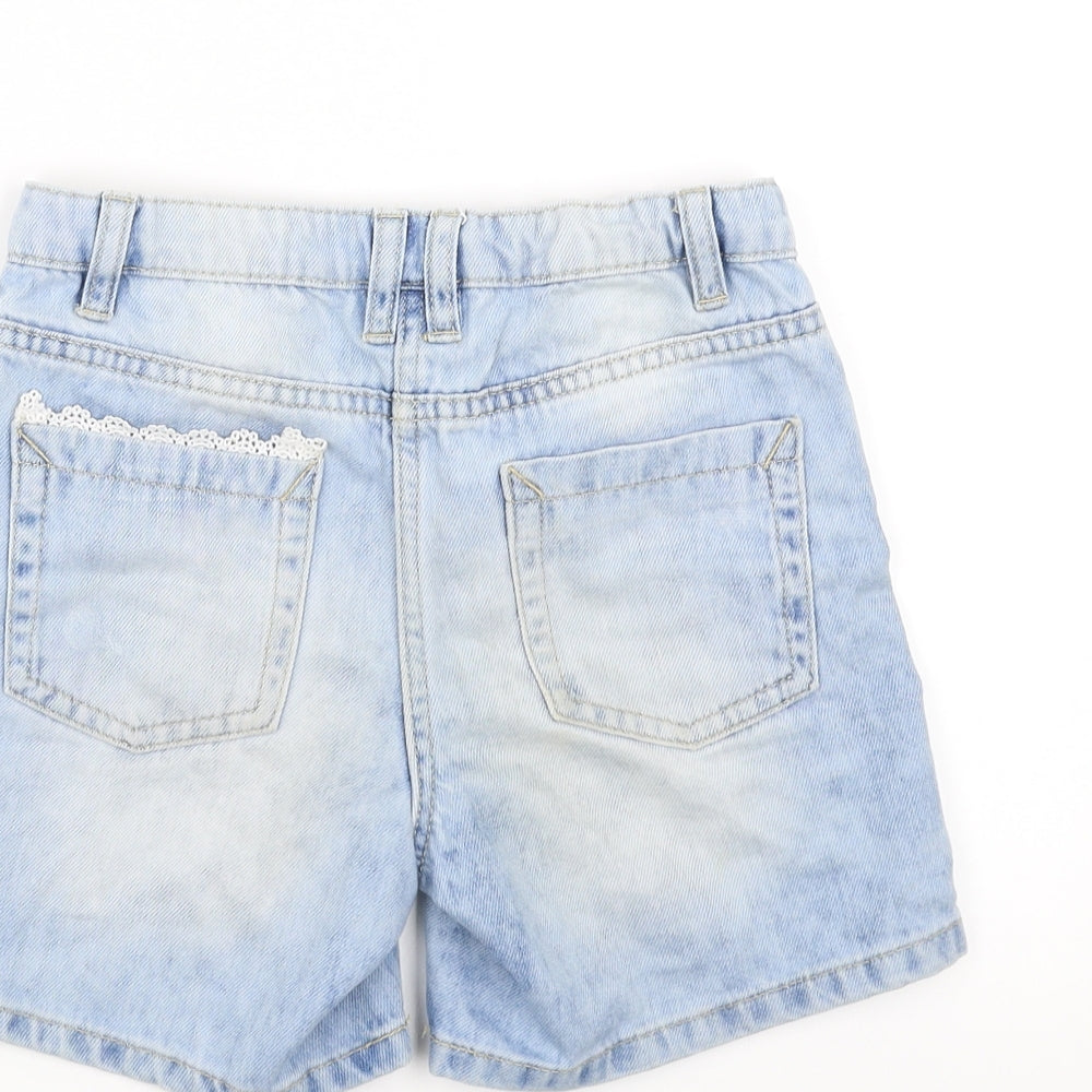 NEXT Girls Blue  Denim Hot Pants Shorts Size 7 Years