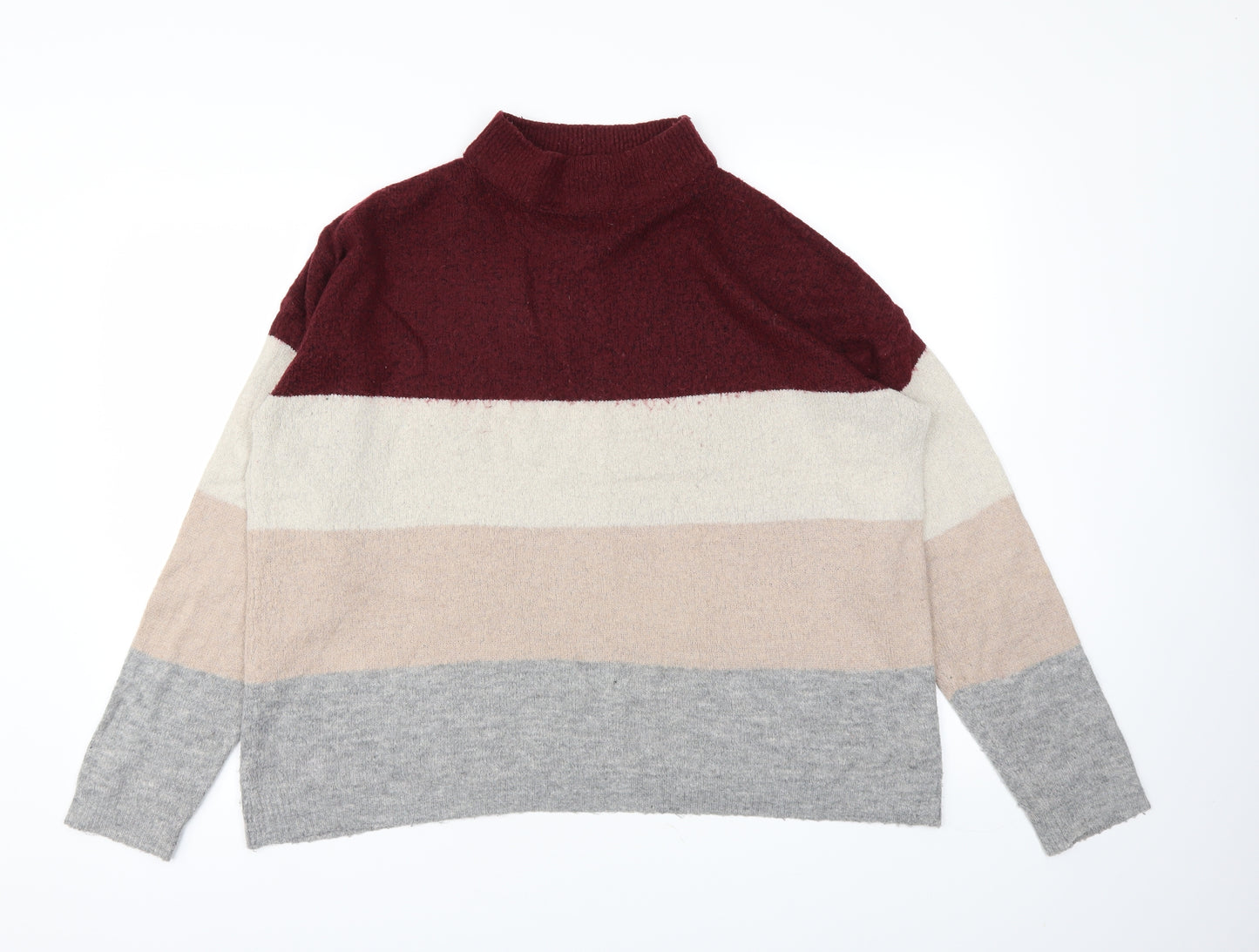 Brave Soul Womens Multicoloured Striped  Pullover Jumper Size M