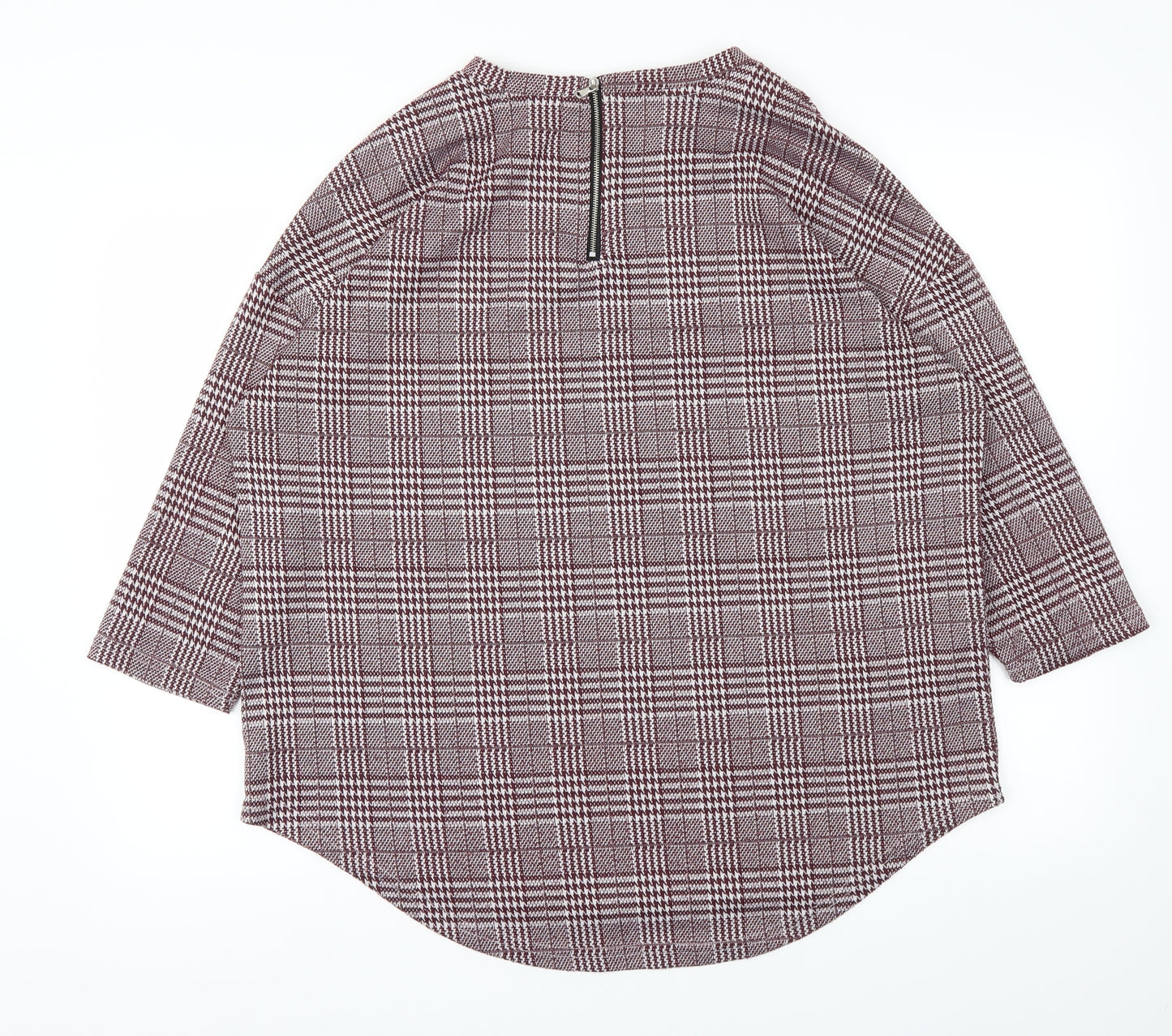 Primark Womens Red Check  Pullover Jumper Size M