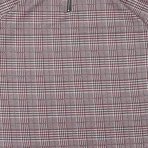 Primark Womens Red Check  Pullover Jumper Size M