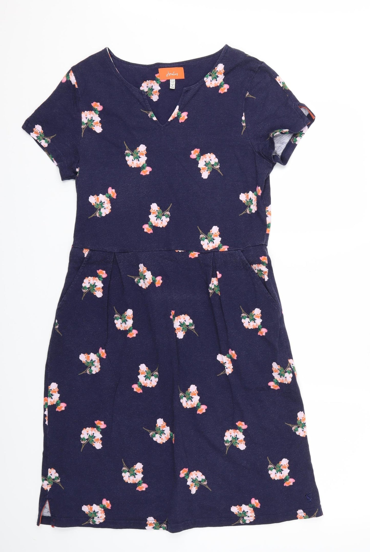 Joules Womens Black Floral  Fit & Flare  Size 12