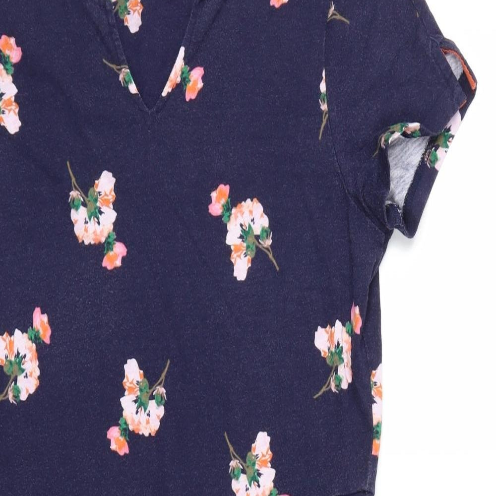 Joules Womens Black Floral  Fit & Flare  Size 12