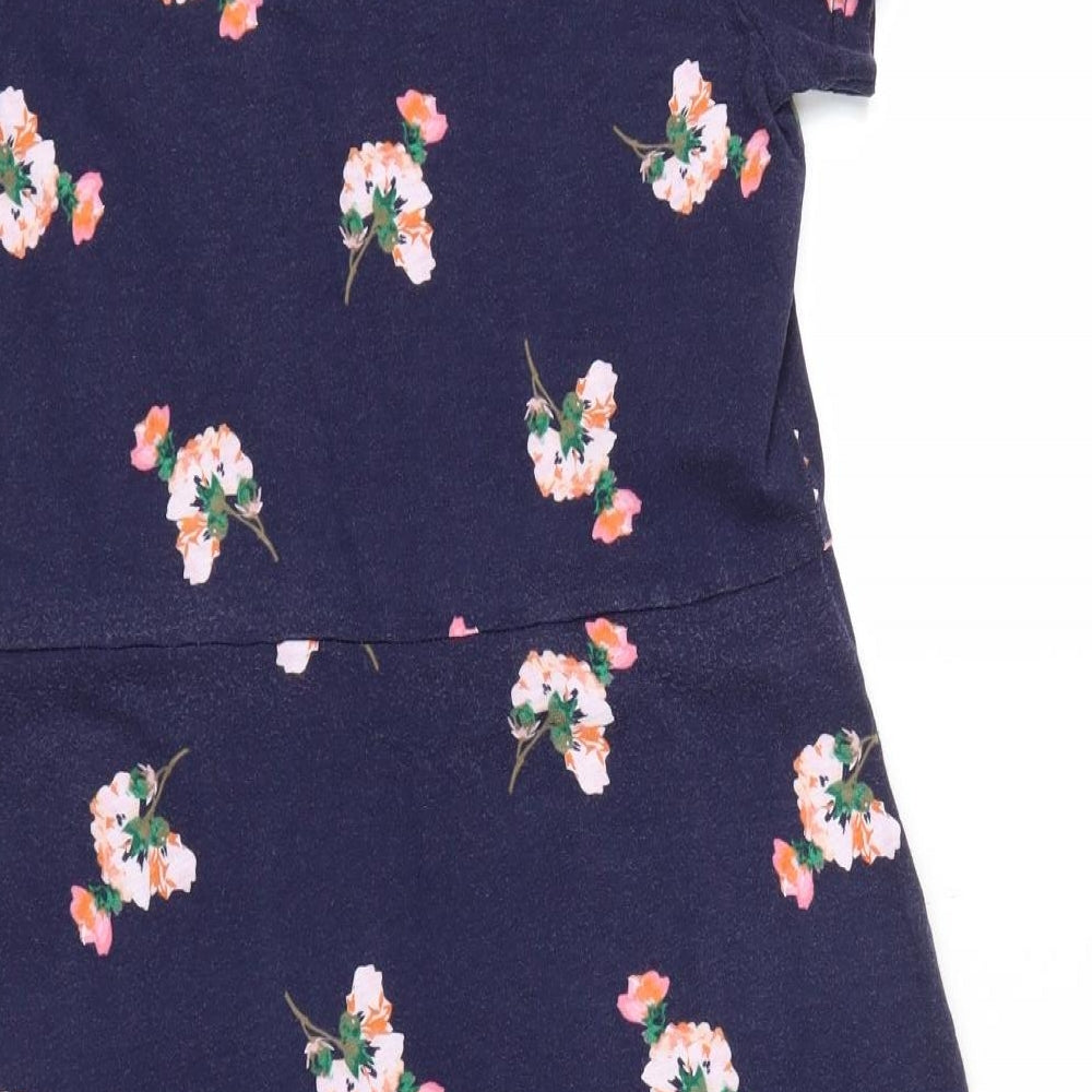 Joules Womens Black Floral  Fit & Flare  Size 12