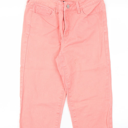 YNXDJ Womens Pink   Capri Jeans Size 6 L20 in