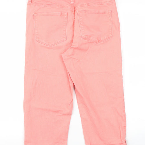YNXDJ Womens Pink   Capri Jeans Size 6 L20 in
