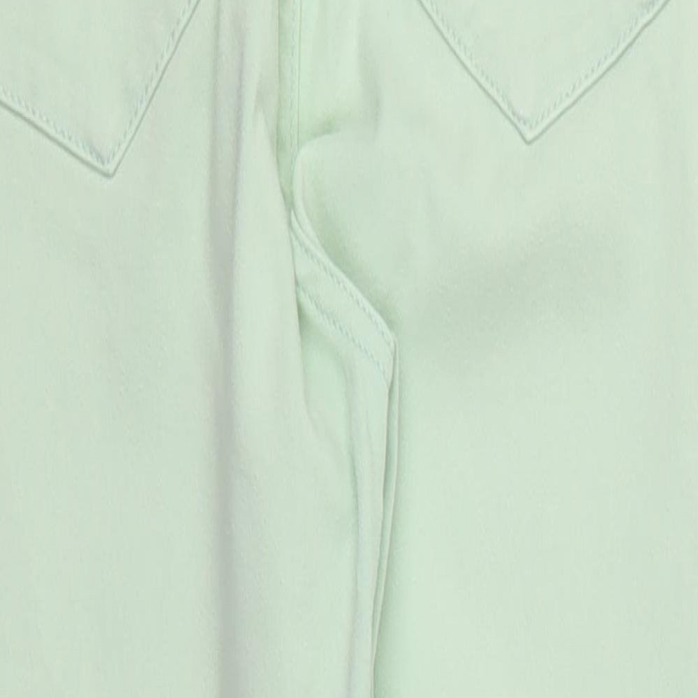 M&S Womens Green   Capri Jeans Size 10 L23 in