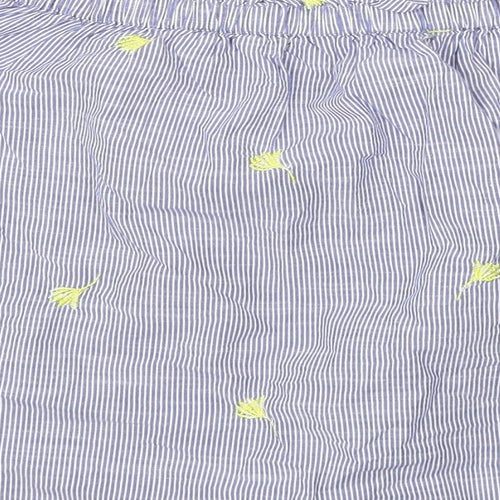 F&F Womens Blue Floral  Basic T-Shirt Size 6