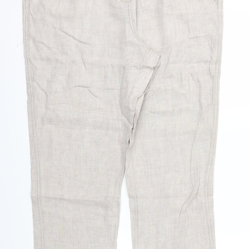 Moda Womens Beige   Trousers  Size 14 L30 in