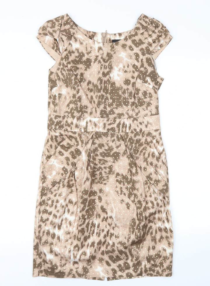 Next  Womens Brown Animal Print  Fit & Flare  Size 10