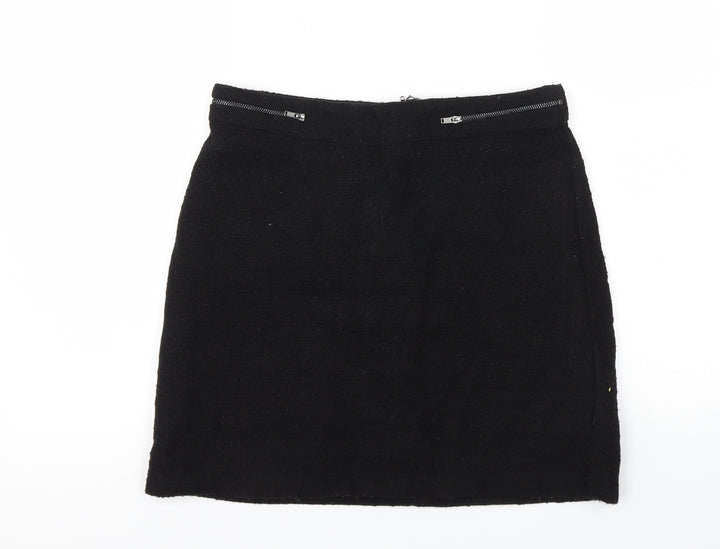 New Look Womens Black A-Line Skirt Size 8