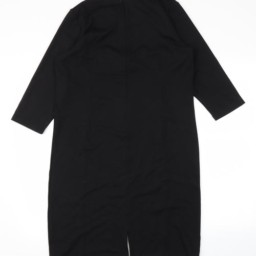 TIGI  Womens Black Animal Print  Fit & Flare  Size 10