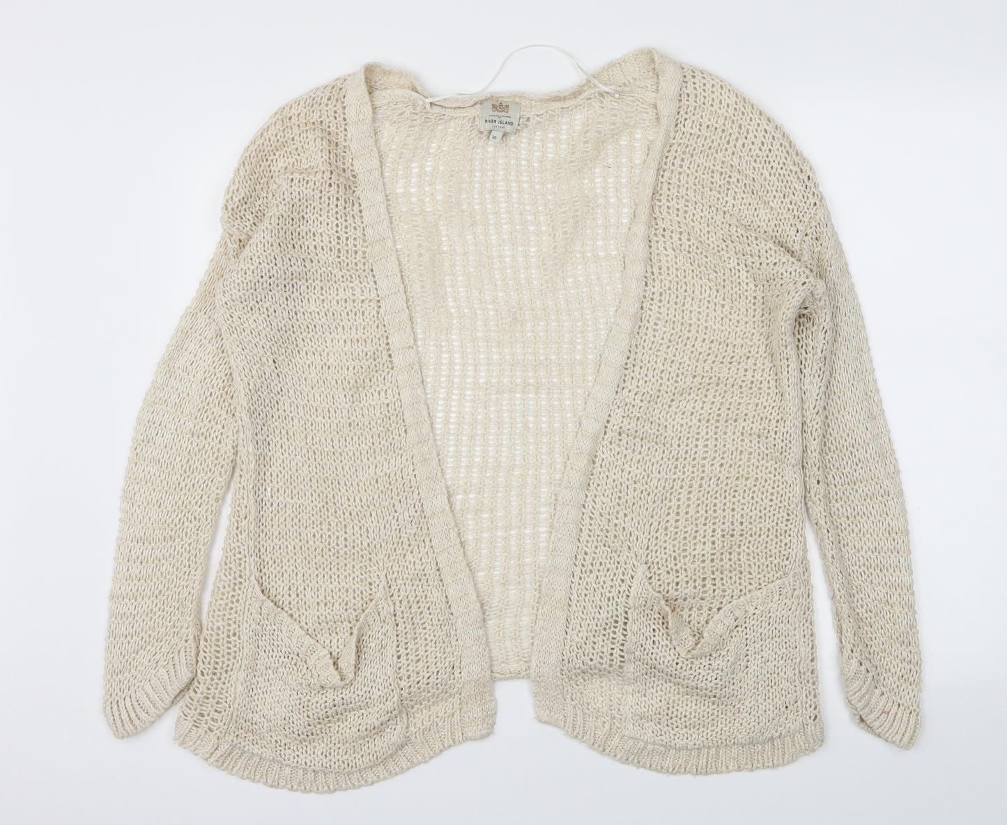 River Isand Womens Beige   Cardigan Jumper Size 10