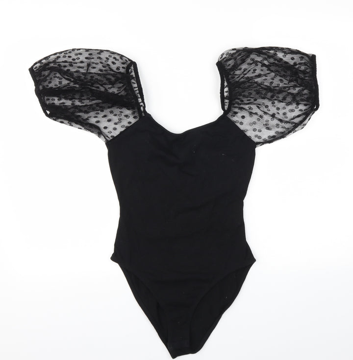 Primark Womens Black Bodysuit One-Piece Size S