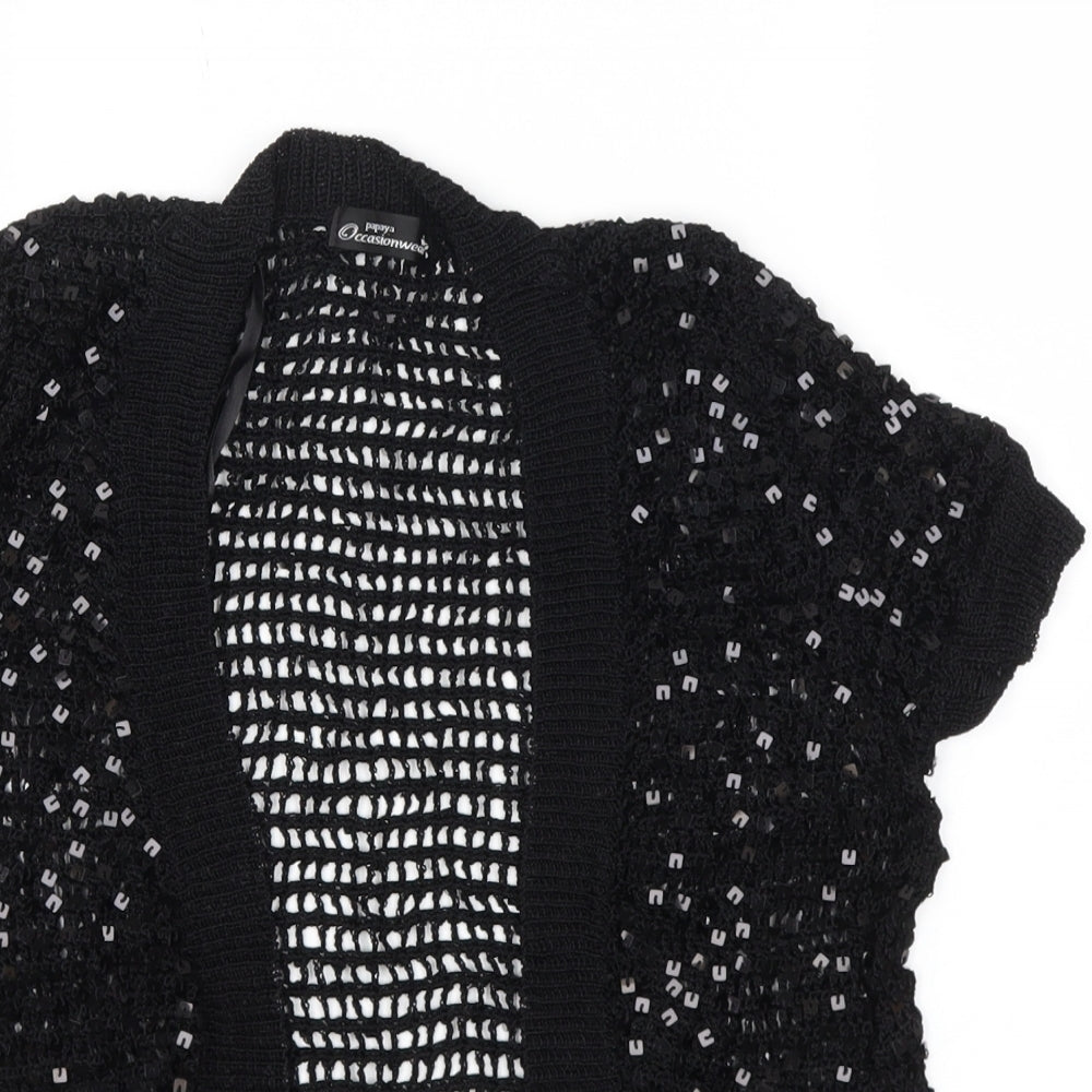 Papaya Womens Black   Cardigan Jumper Size 14