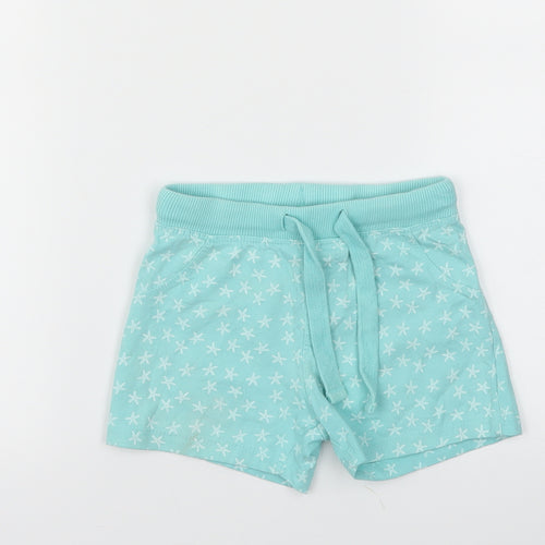 Lupilu Girls Blue Floral  Capri Trousers Size 18-24 Months