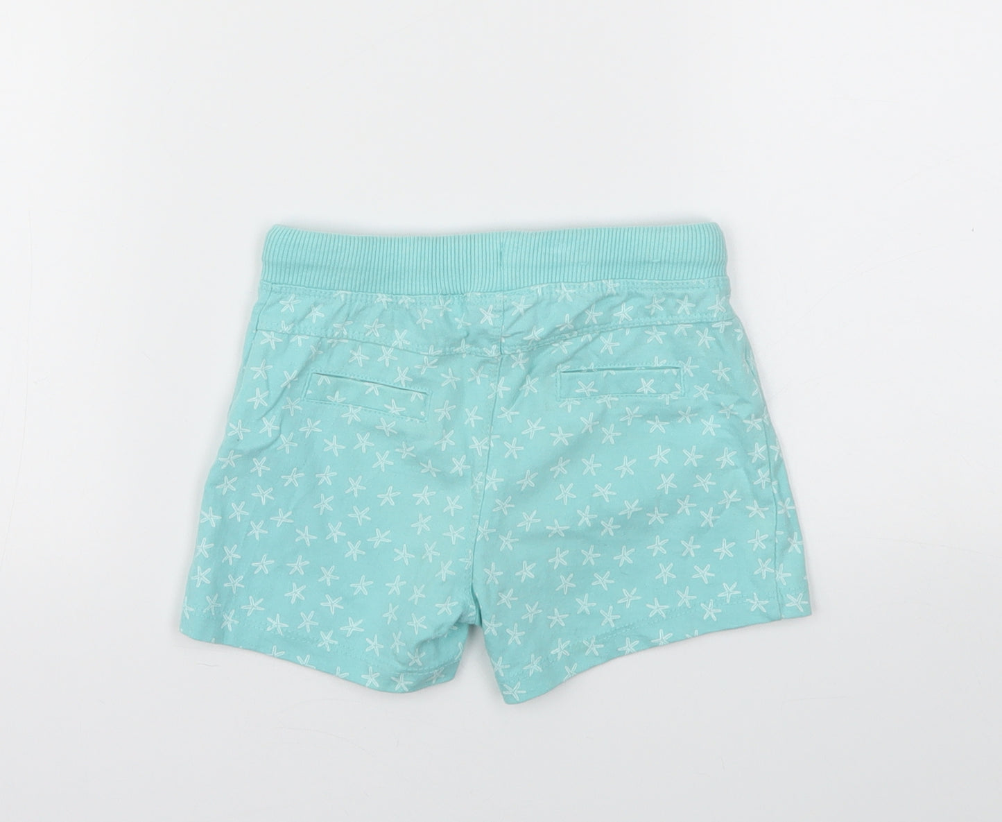 Lupilu Girls Blue Floral  Capri Trousers Size 18-24 Months