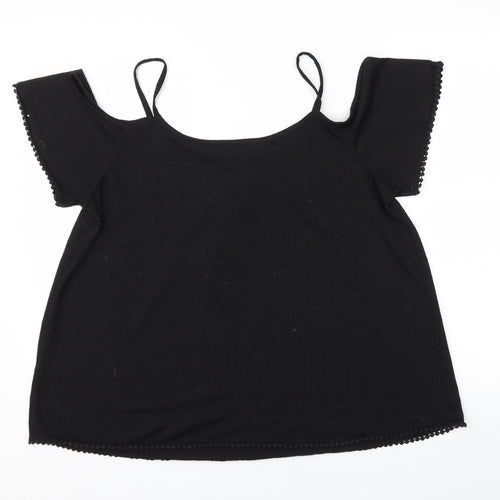 Matalan Womens Black   Basic T-Shirt Size 16