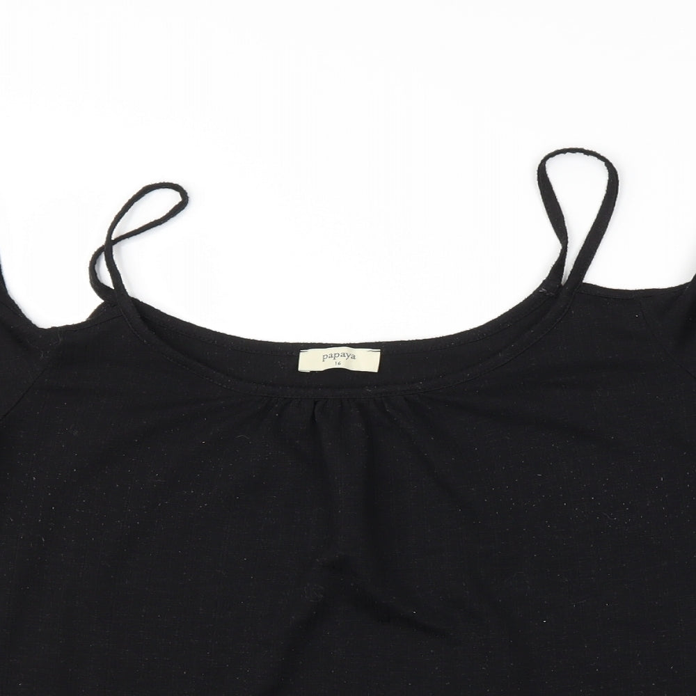 Matalan Womens Black   Basic T-Shirt Size 16