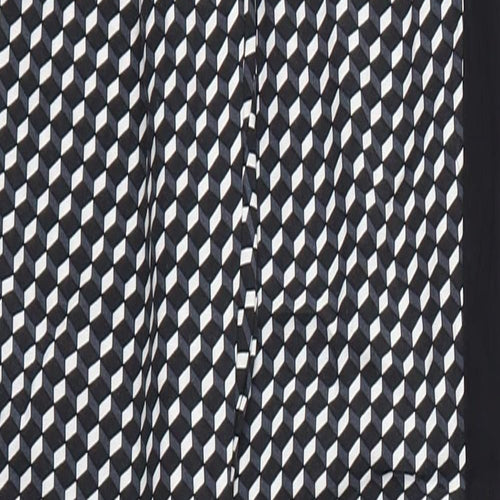 be beau Womens Black Argyle/Diamond  Trousers  Size 8 L29 in - Stretch waistband