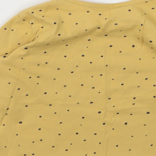 George Girls Yellow Spotted  Basic T-Shirt Size 9-12 Months