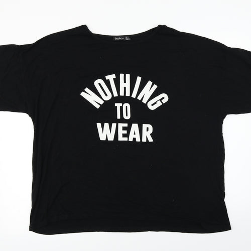 Boohoo  Womens Black   Basic T-Shirt Size 22