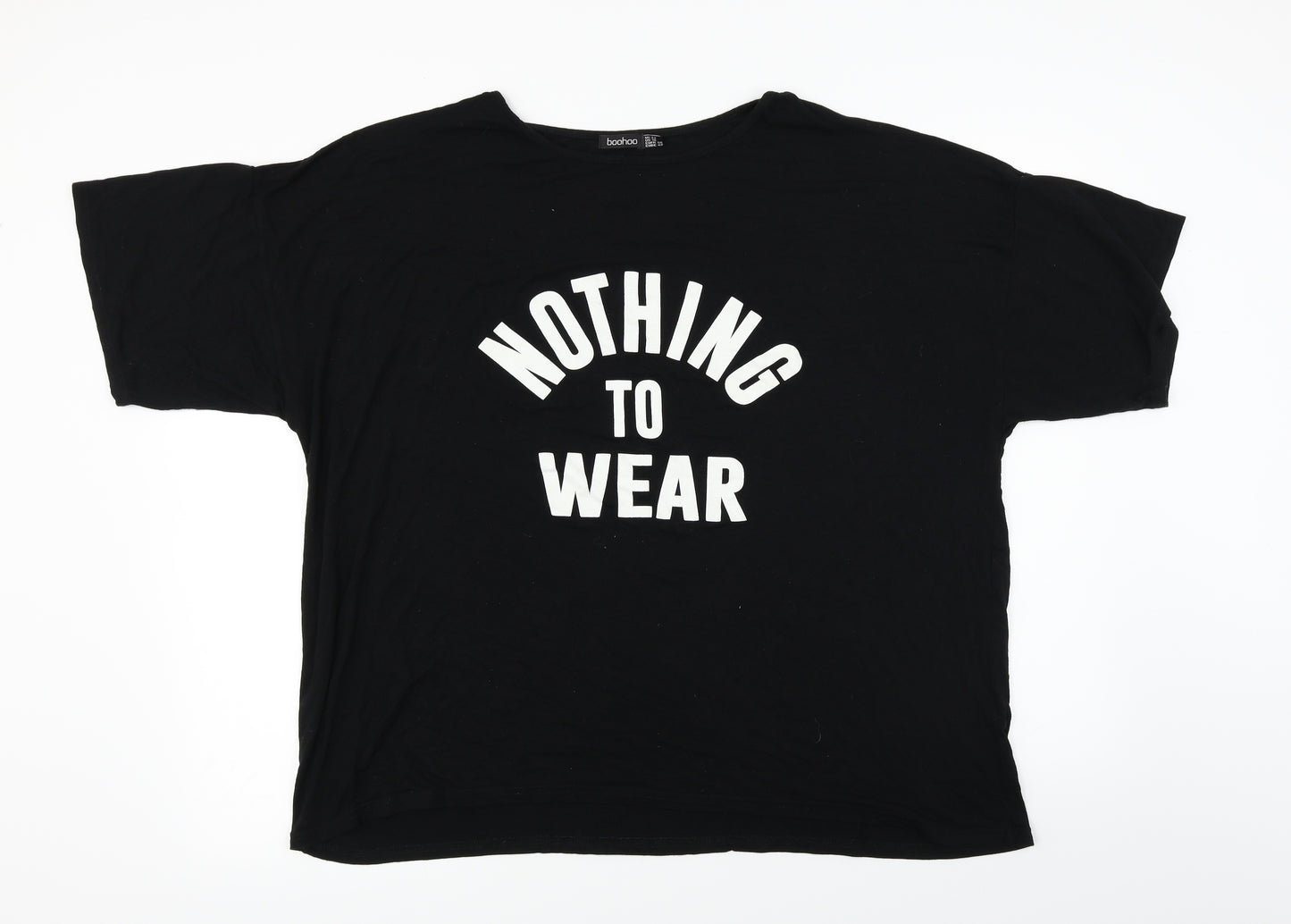 Boohoo  Womens Black   Basic T-Shirt Size 22