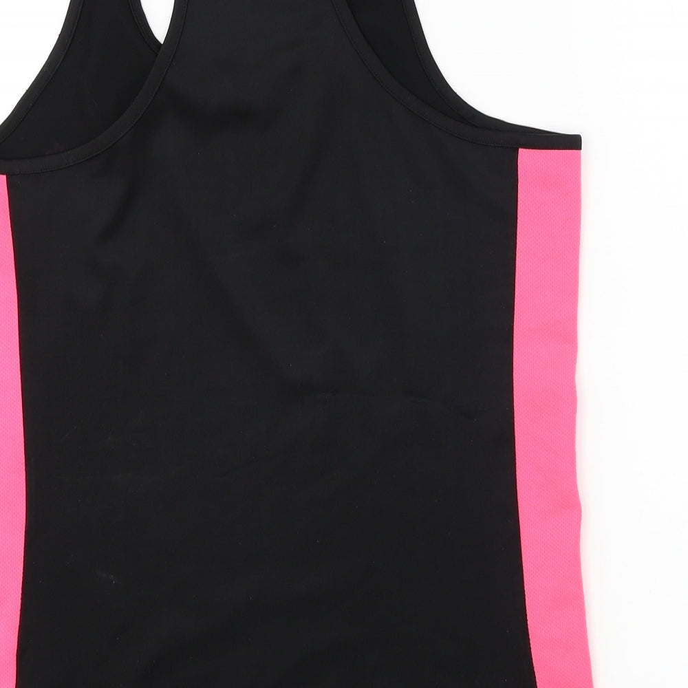 Miss Fiori  Womens Black   Basic T-Shirt Size 14