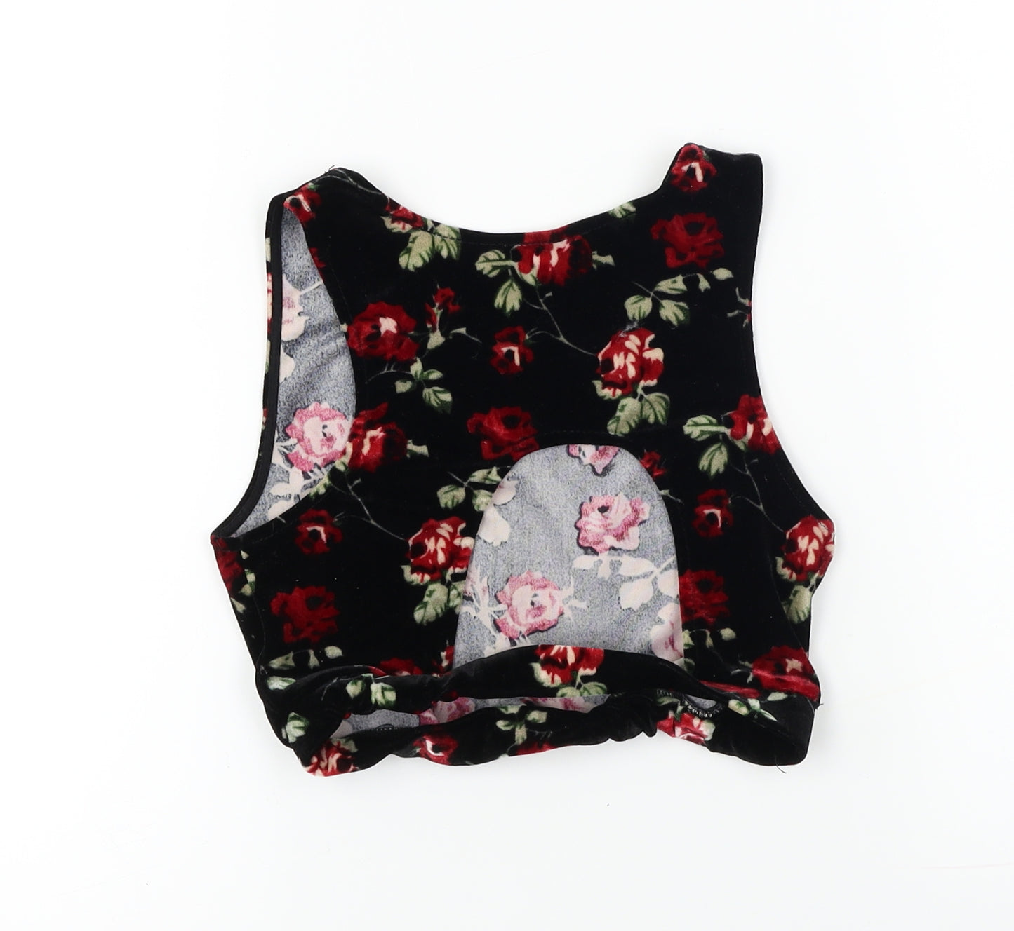 Pins & Needles  Womens Black Floral  Basic T-Shirt Size XS