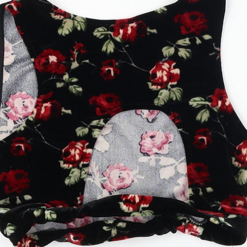 Pins & Needles  Womens Black Floral  Basic T-Shirt Size XS