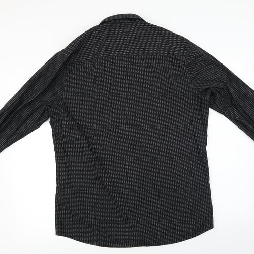 Dressmann  Mens Black    Button-Up Size L