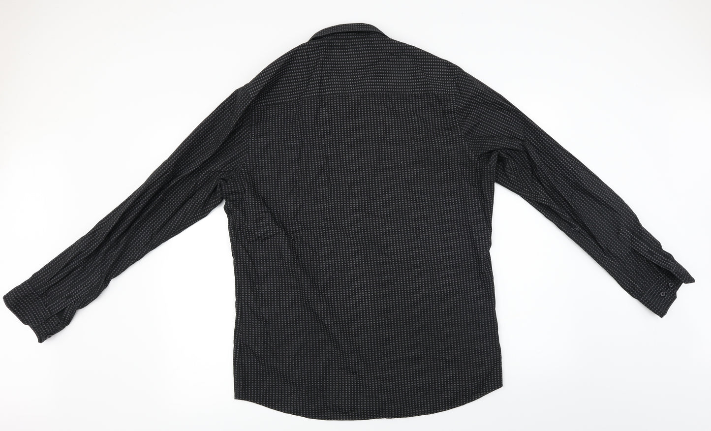 Dressmann  Mens Black    Button-Up Size L