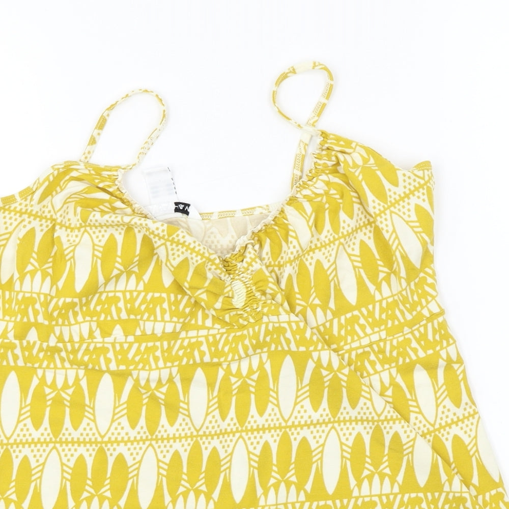 H&M  Womens Yellow   Basic T-Shirt Size L
