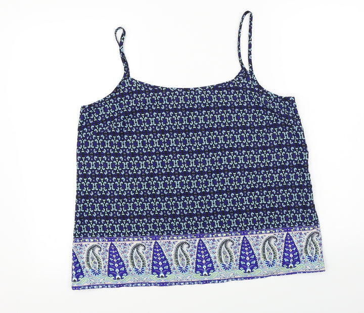 Atmosphere  Womens Blue Floral  Basic Blouse Size 18