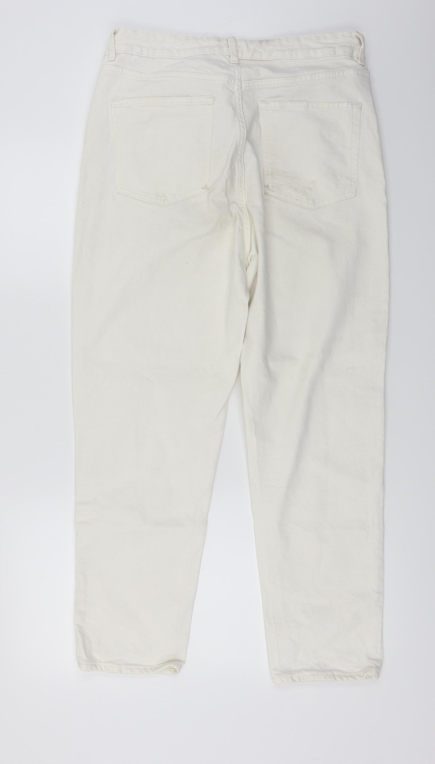 H&M  Womens White   Straight Jeans Size 12 L25 in