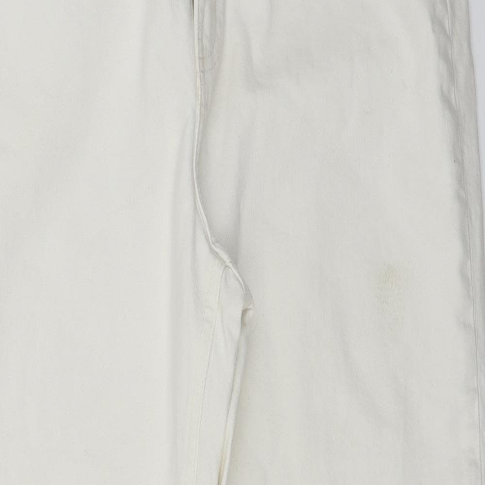 H&M  Womens White   Straight Jeans Size 12 L25 in