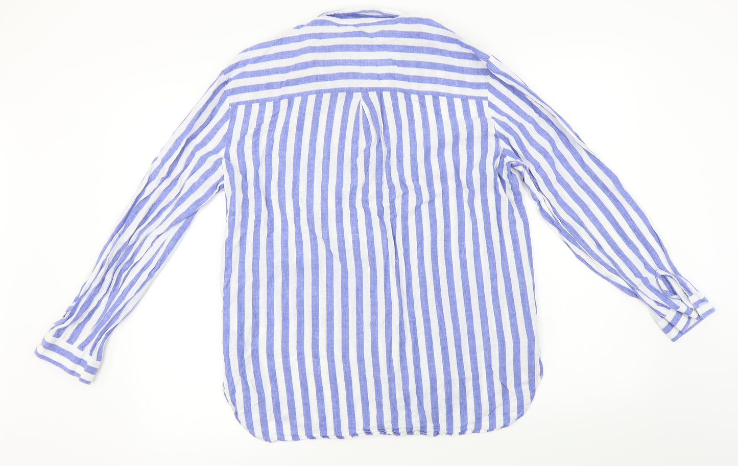 Primark Womens Blue Striped  Basic Button-Up Size 16