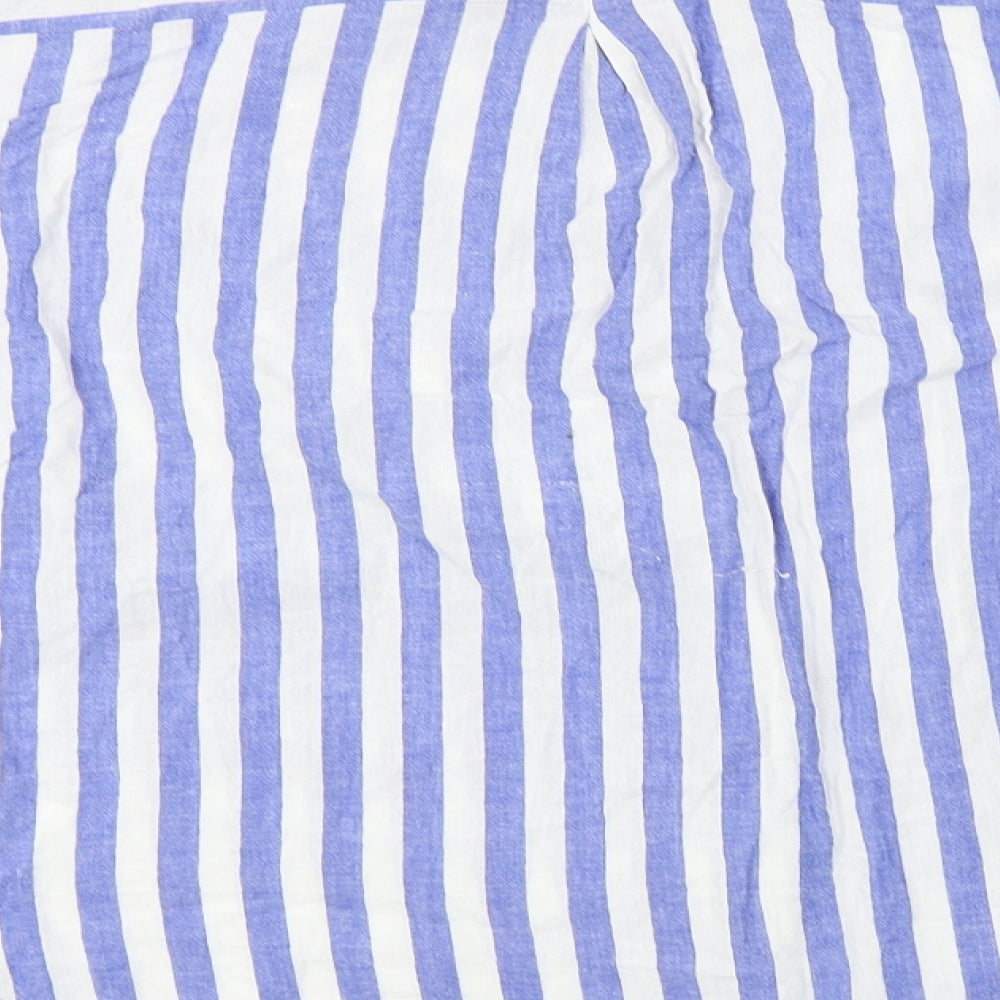 Primark Womens Blue Striped  Basic Button-Up Size 16