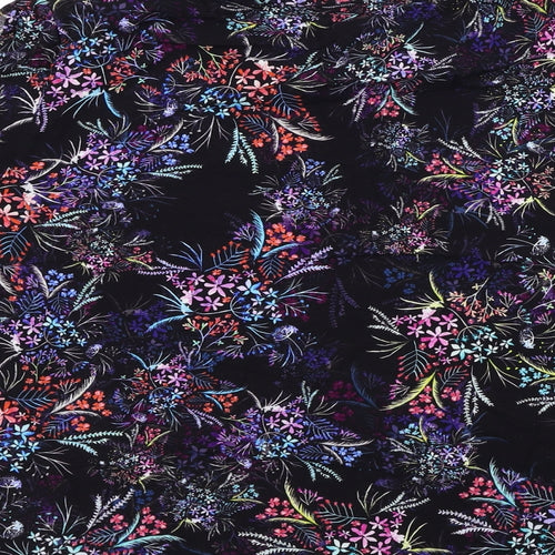 H&M  Womens Black Floral  Basic Blouse Size 14