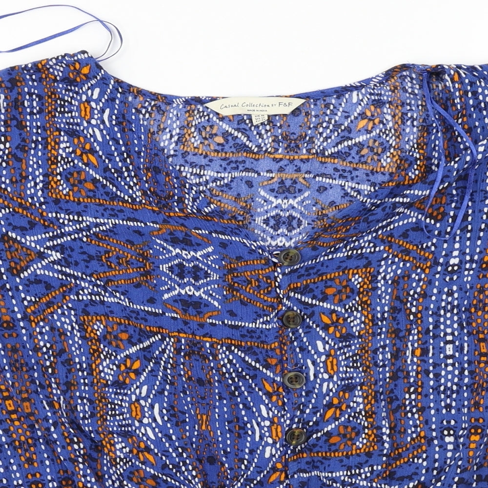 F&F  Womens Blue   Basic Blouse Size 16