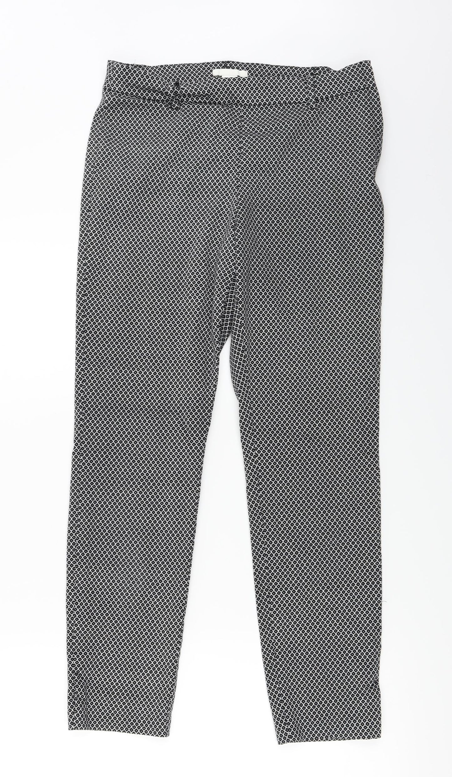 H&M  Womens Black   Trousers  Size 8 L25 in