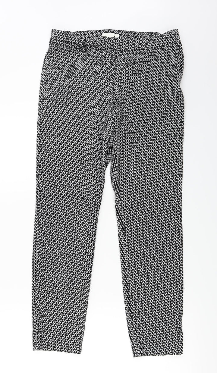 H&M  Womens Black   Trousers  Size 8 L25 in