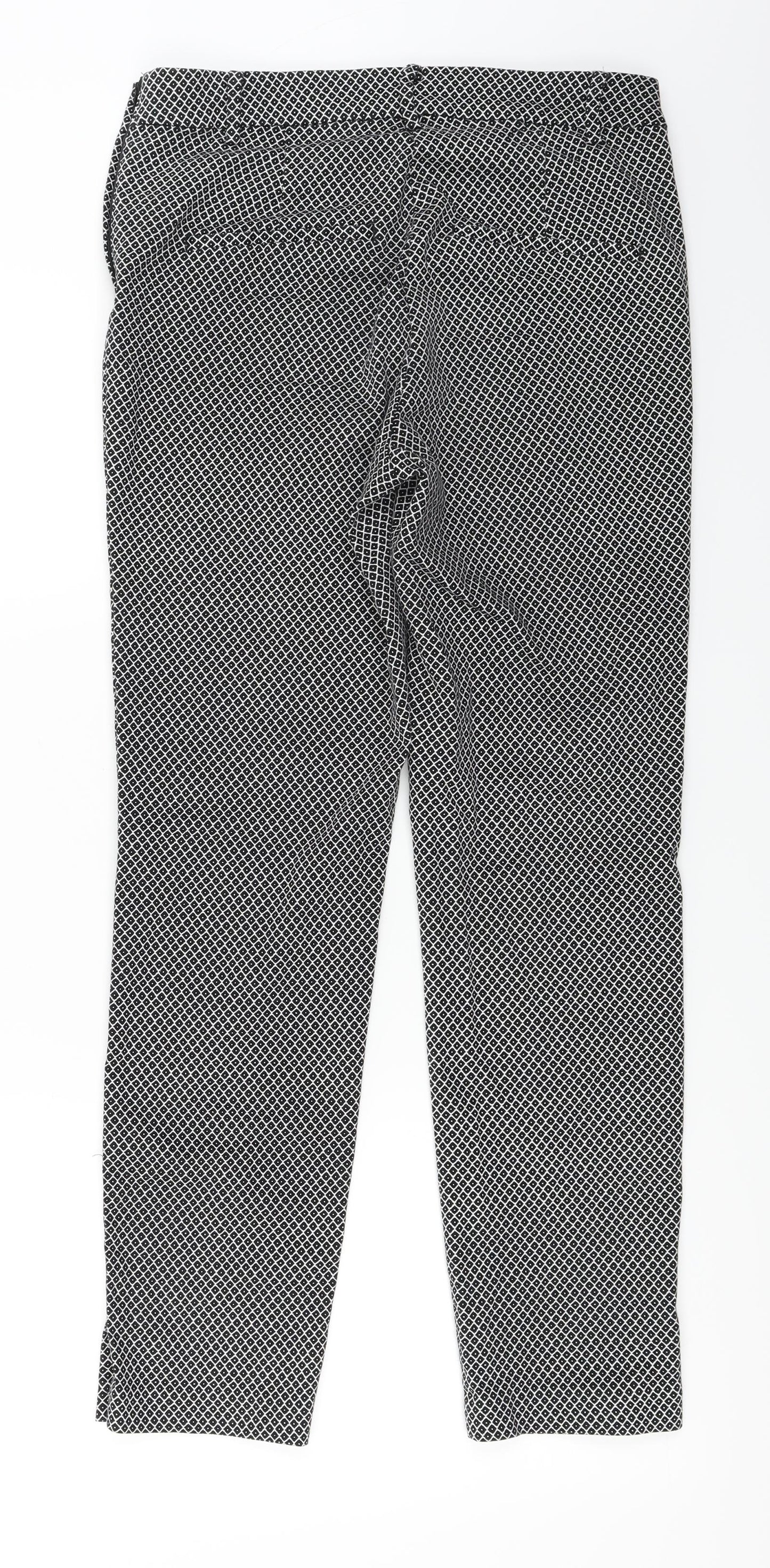 H&M  Womens Black   Trousers  Size 8 L25 in