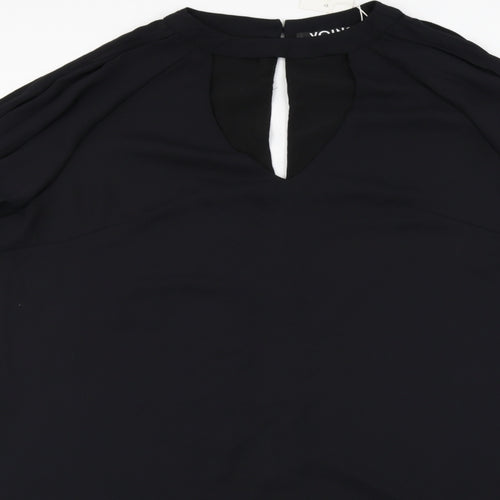 Yoins Womens Black   Basic Blouse Size XL