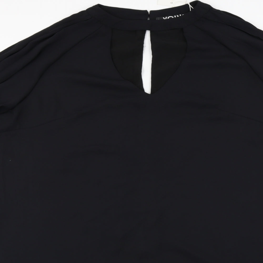 Yoins Womens Black   Basic Blouse Size XL