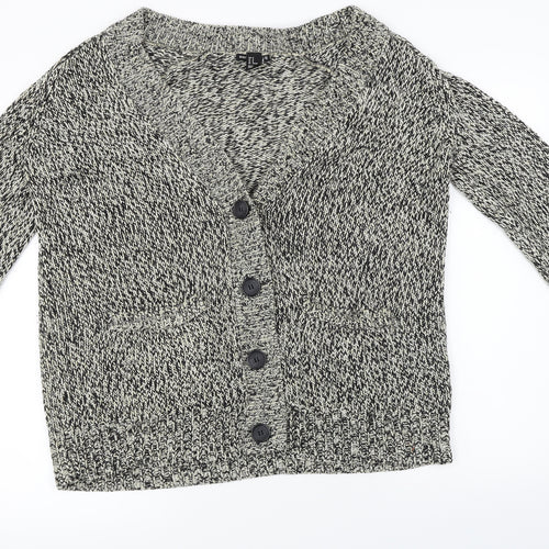 H&M  Womens Grey   Cardigan Jumper Size M