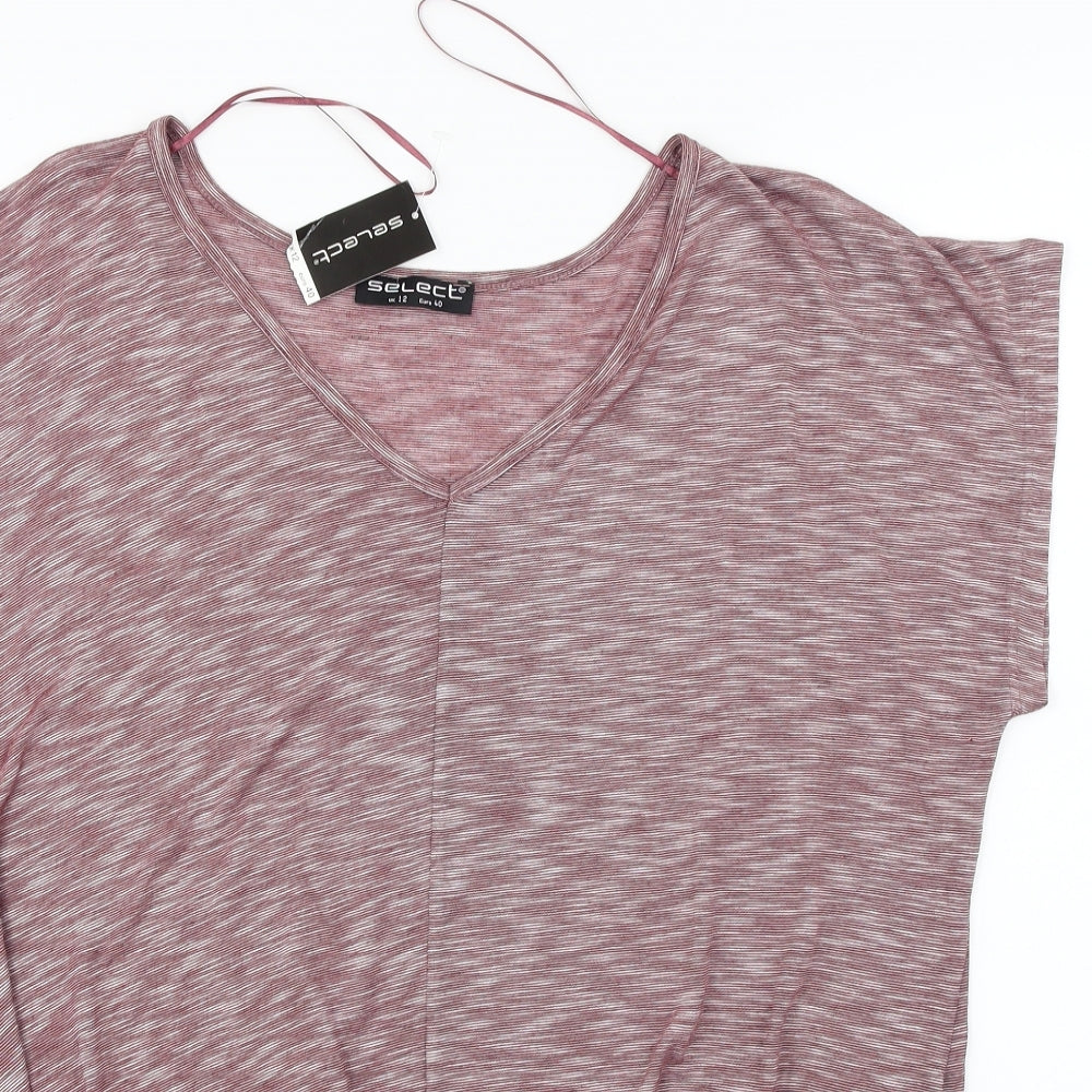 Select  Womens Red   Basic T-Shirt Size 12