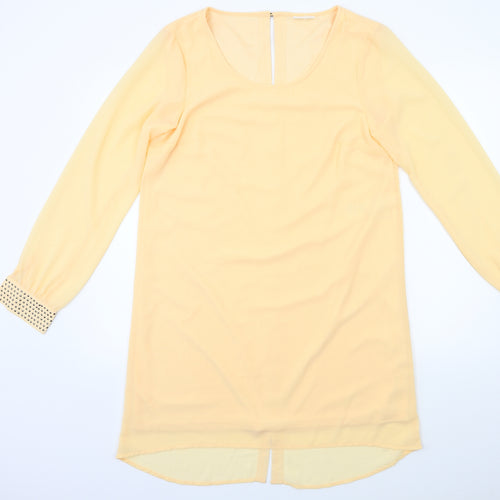 VILLA Womens Beige  Rayon Shift  Size L