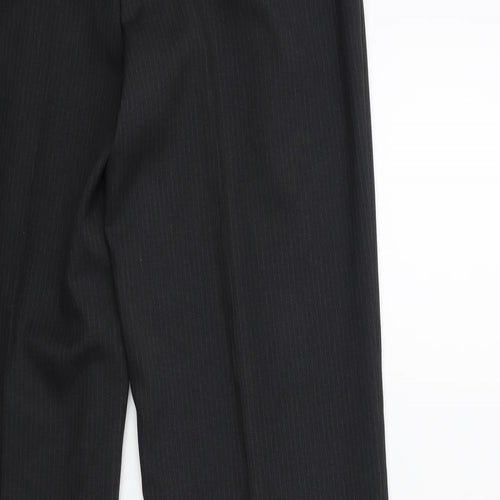 Preworn Mens Green Striped  Dress Pants Trousers Size 32 in L33 in