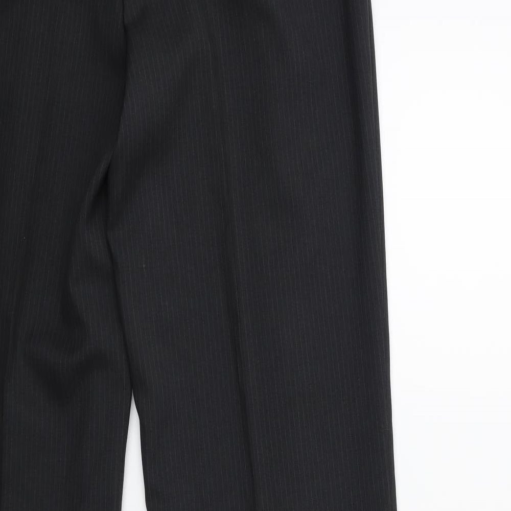 Preworn Mens Green Striped  Dress Pants Trousers Size 32 in L33 in