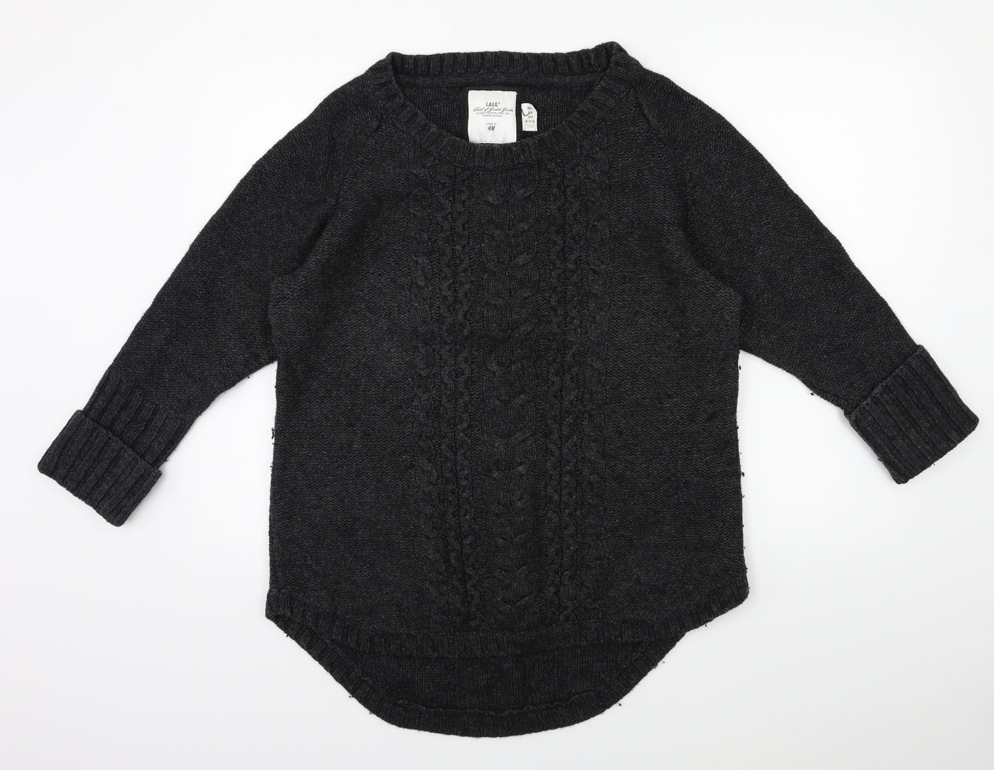 H&M Womens Green  Knit Pullover Jumper Size M